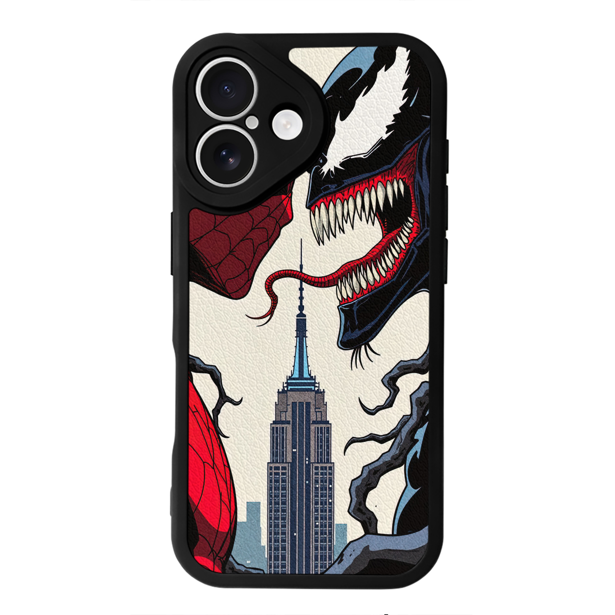 （画像用） Spider Man スパイダーマン 【iPhone 16シリーズ対応】シリコンスマホケース（レザー調） 材質：シリコン